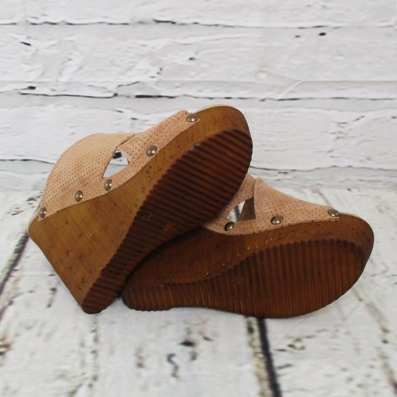 Sbicca Declan Suede Slide Platform Wedge Sandals - Picture 6 of 8